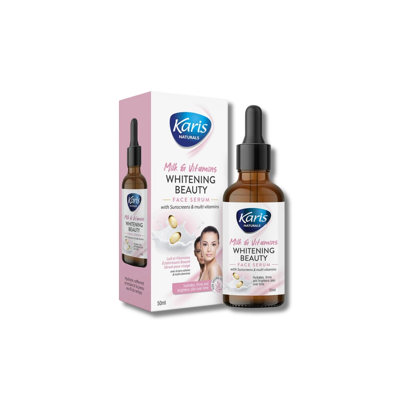 KARIS NATURALS Milk & Vitamins Whitening Beauty Face Serum 50ml