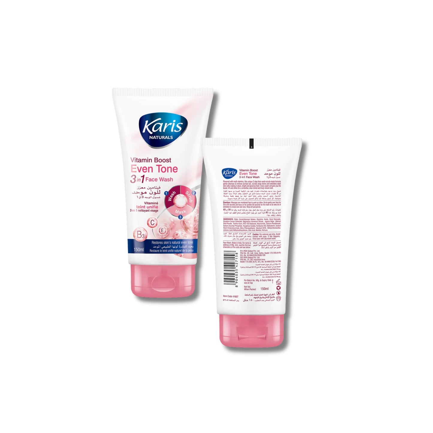 KARIS NATURALS Vitamin Boost Even Tone 3 in 1 Face Wash 150ml