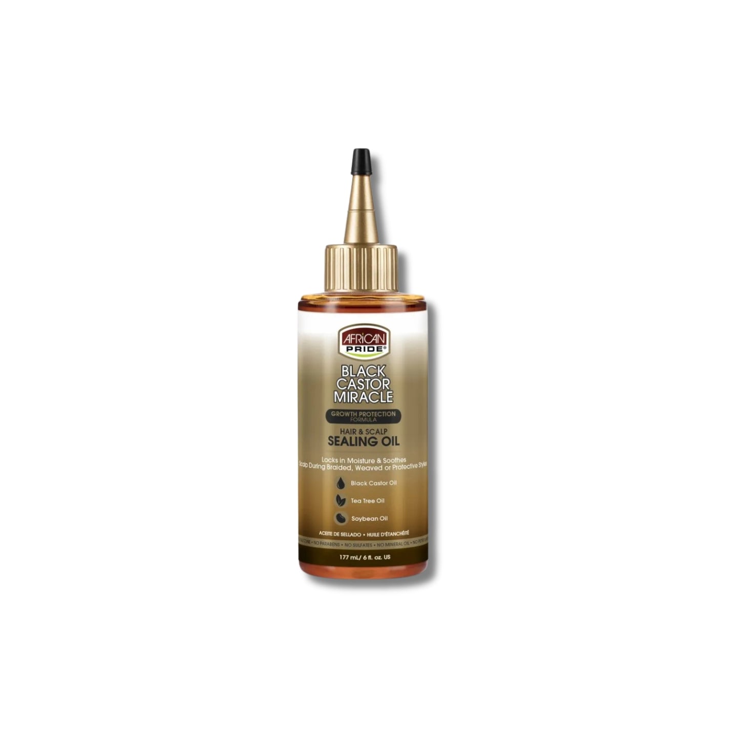 AFRICAN PRIDE Black Castor Miracle Sealing Oil, 6fl oz