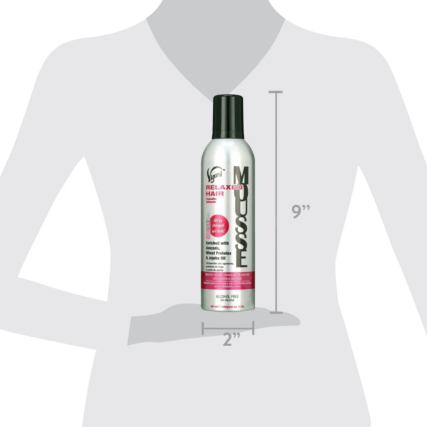 Vigorol Relaxed Hair Mousse, 12 oz