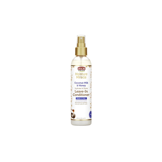 AFRICAN PRIDE Moisture Miracle Coconut Milk & Honey Leave-In Conditioner, 8fl oz