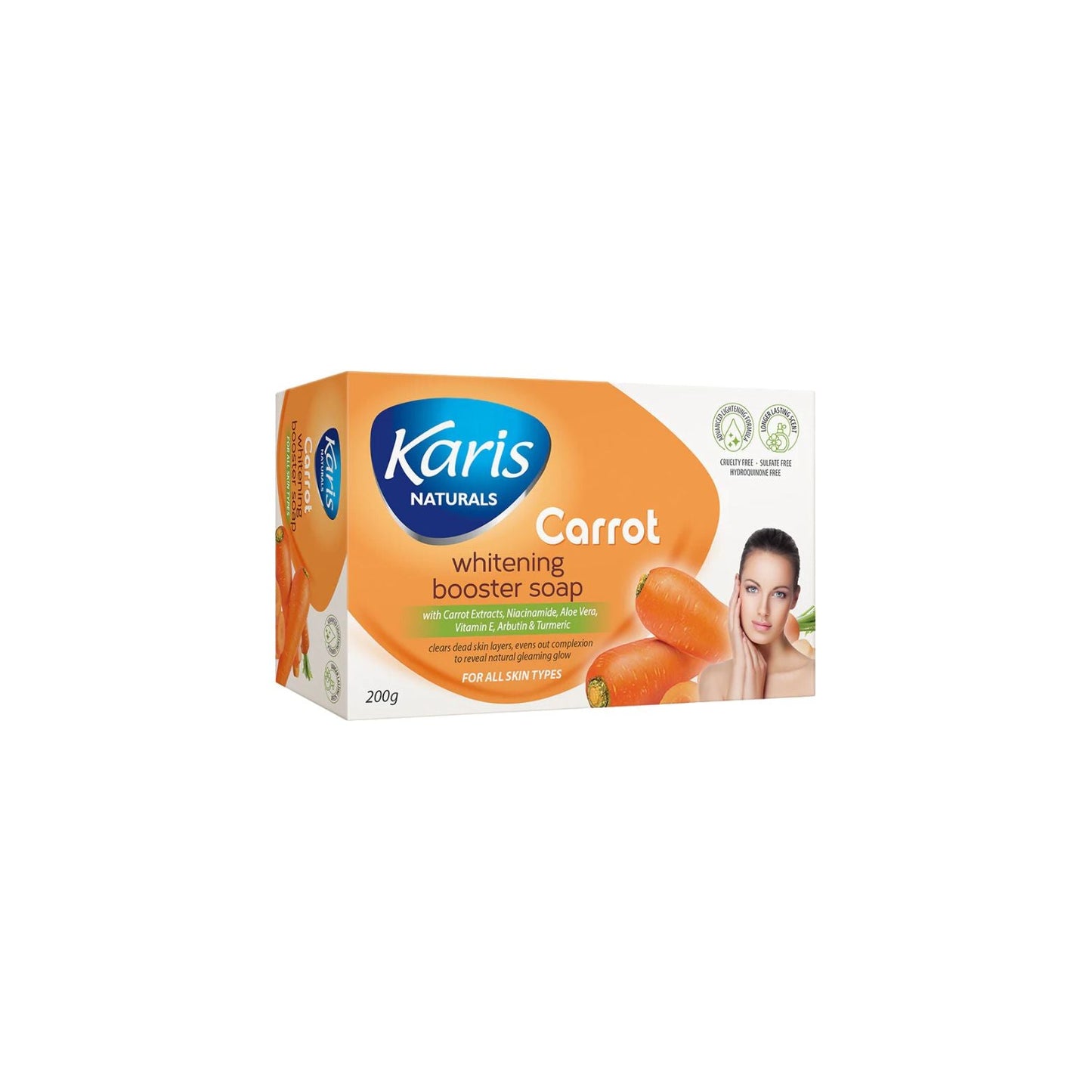 KARIS NATURALS Carrot Whitening Booster Soap 200G