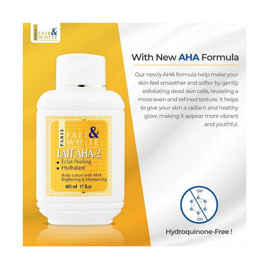 Fair & White Body Lotion with AHA 485ml/17oz