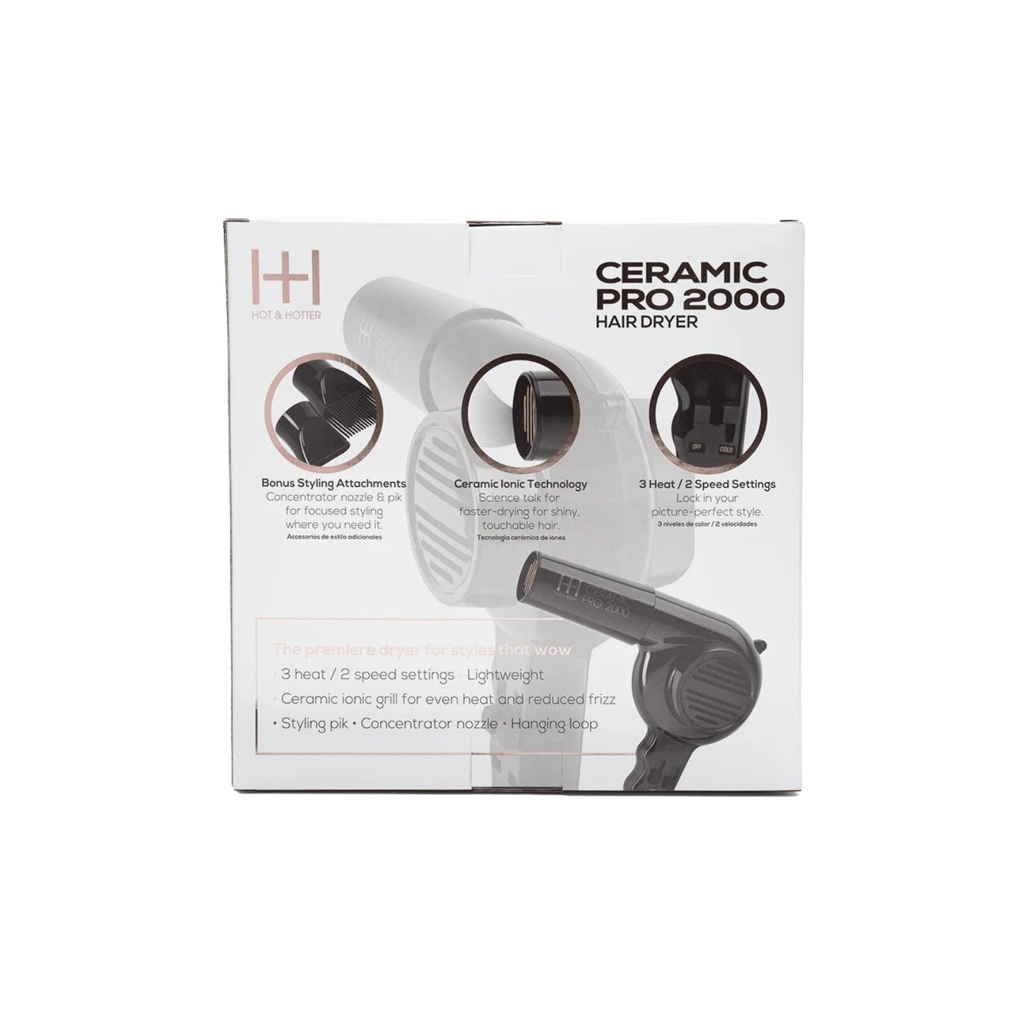 Hot & Hotter Ceramic Pro-2000 Dryer Black
