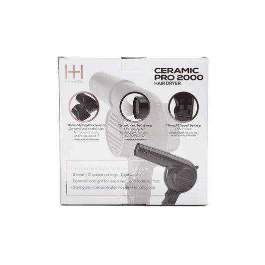 Hot & Hotter Ceramic Pro-2000 Dryer Black