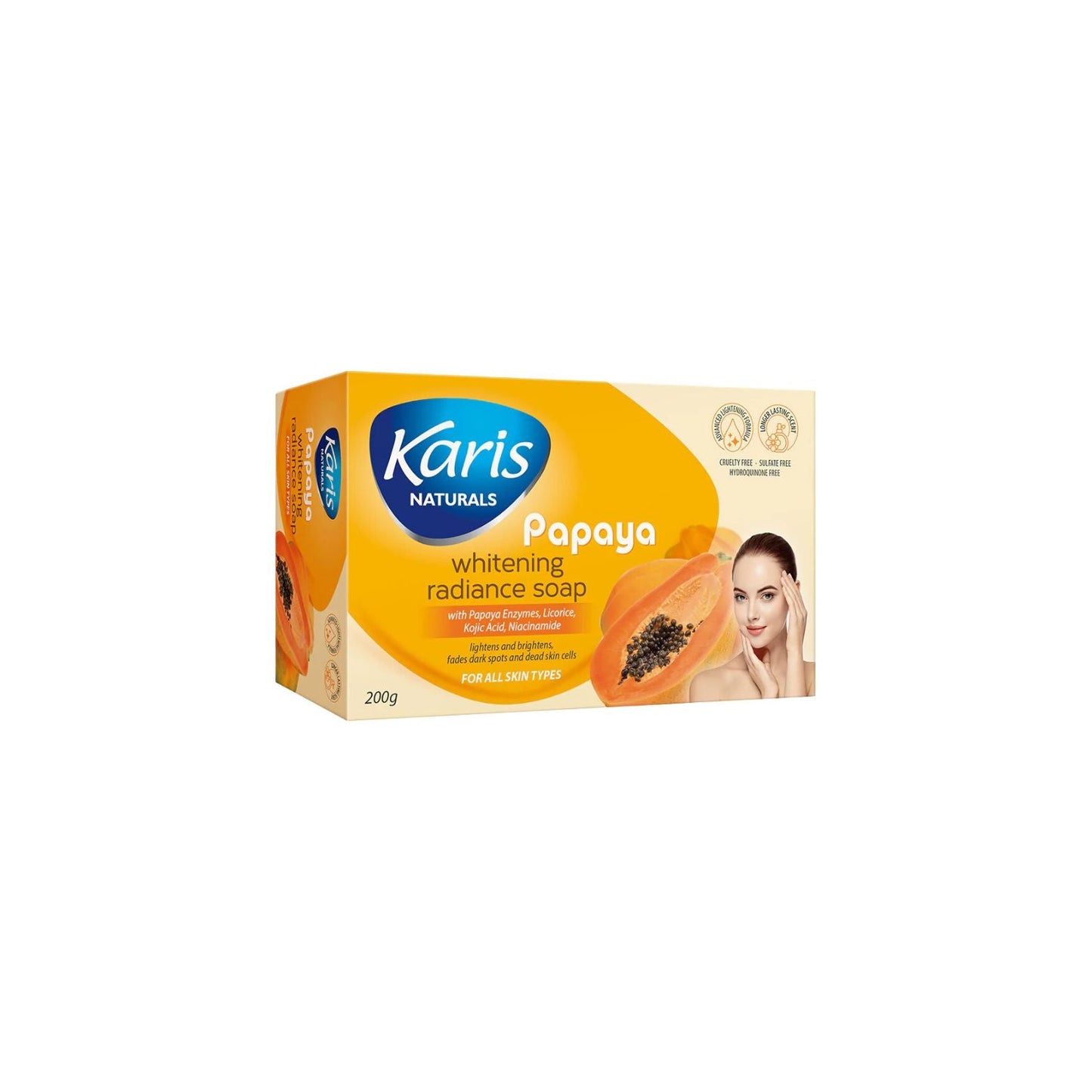 KARIS NATURALS Papaya Whitening Radiance Soap 200g