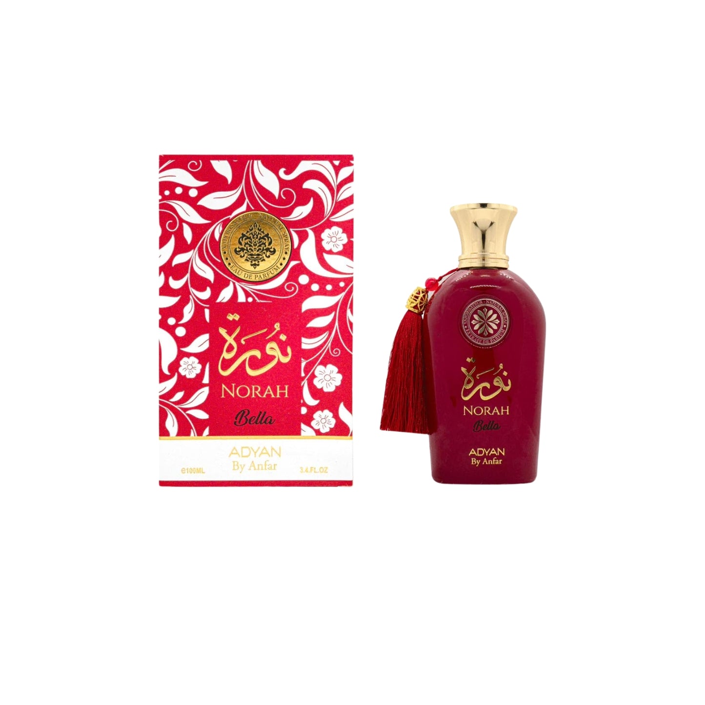 ADYAN By Anfar NORAH BELLA, Arabian EAU De Parfum For Women, Red 3.4fl oz