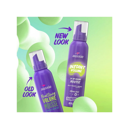 Aussie Instant Volume 24 Hour Volume Mousse, 6 Oz