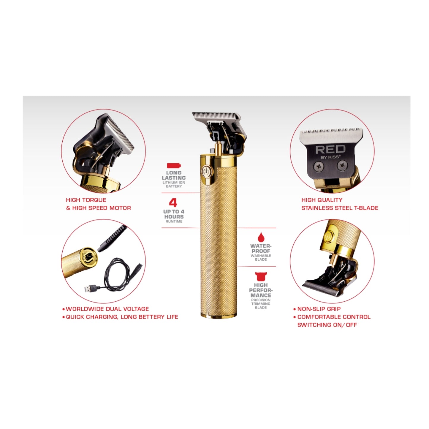 RED Precision Blade Cordless Trimmer Gold CT11