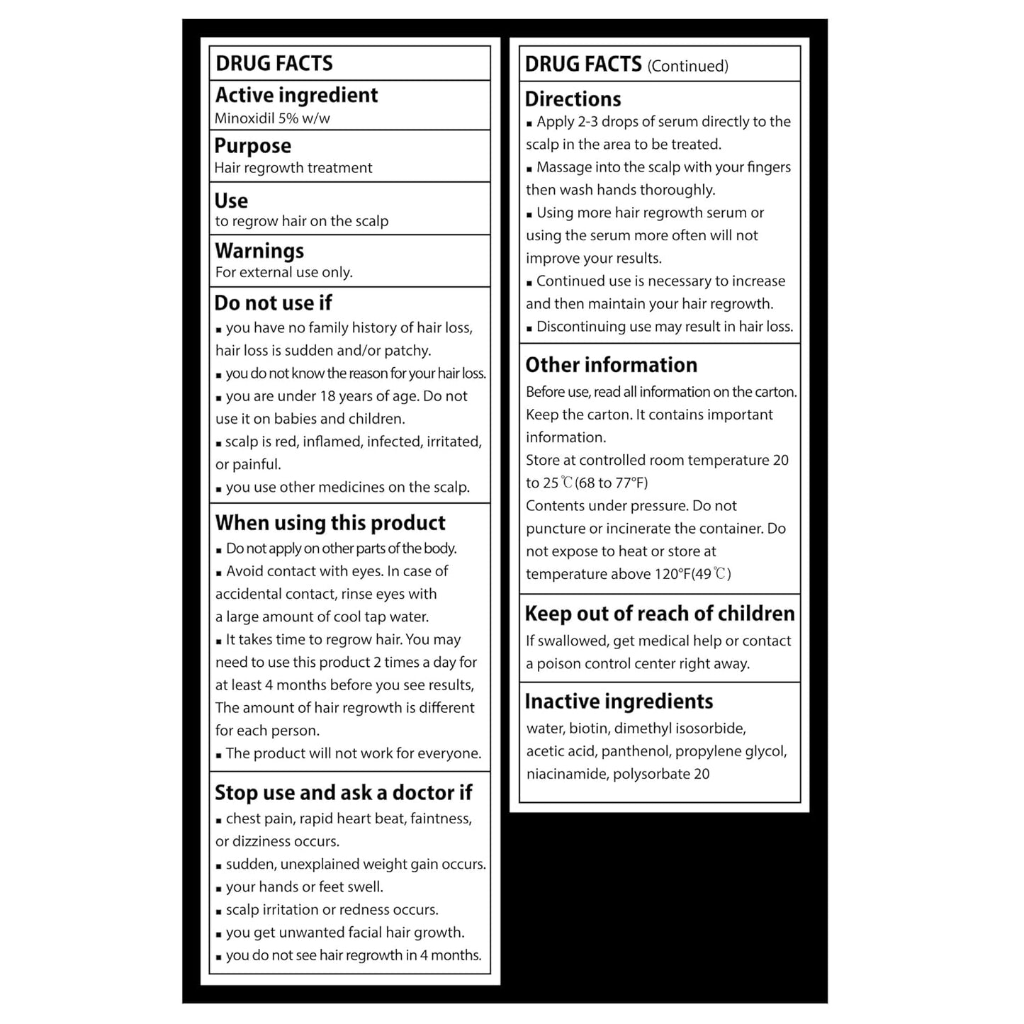 MINOXIDIL HAIR GROWTH SERUM 30ml