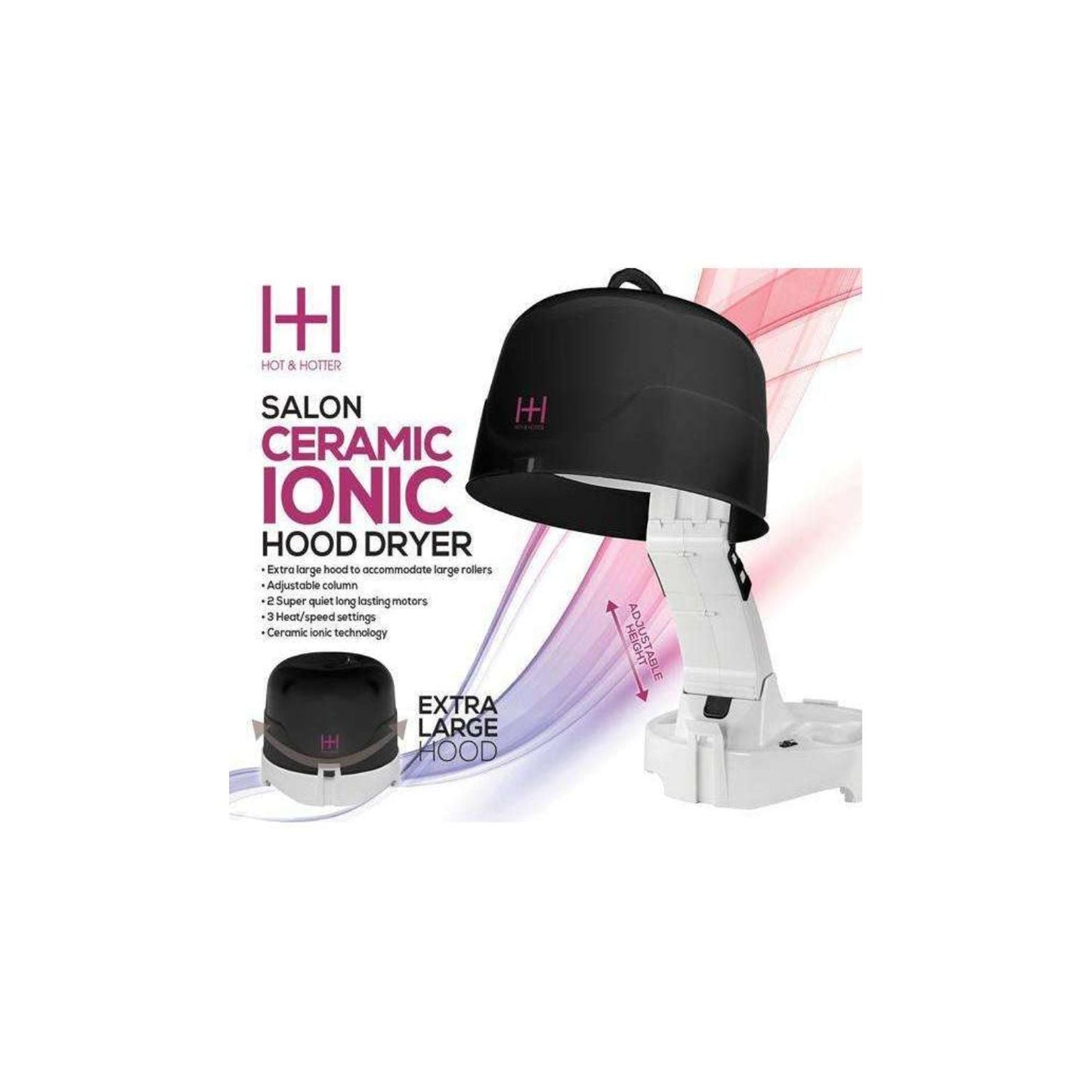 Hot & Hotter Salon Ceramic Ionic Hood Dryer #5916