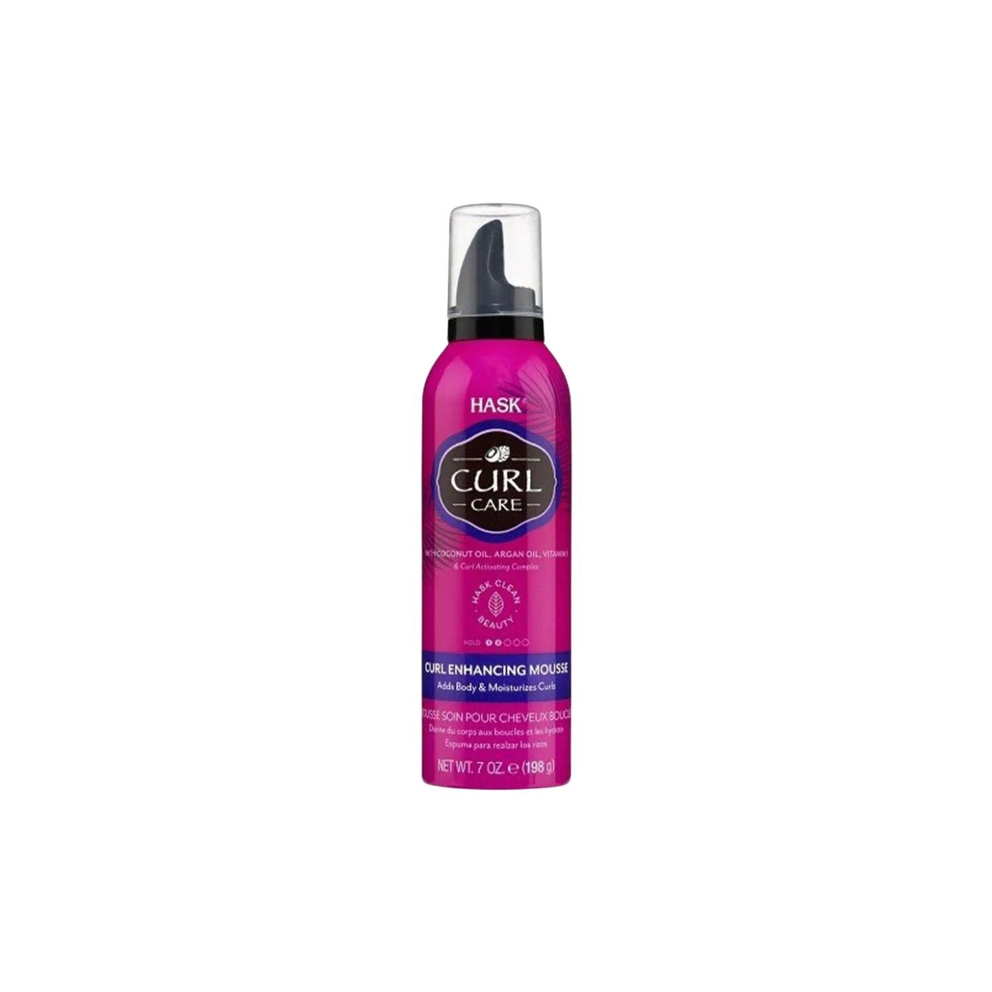 Hask Curl Care & Enhancing Spray Hair Styling Mousse with Coconut Oil & Vitamin E 7 Oz