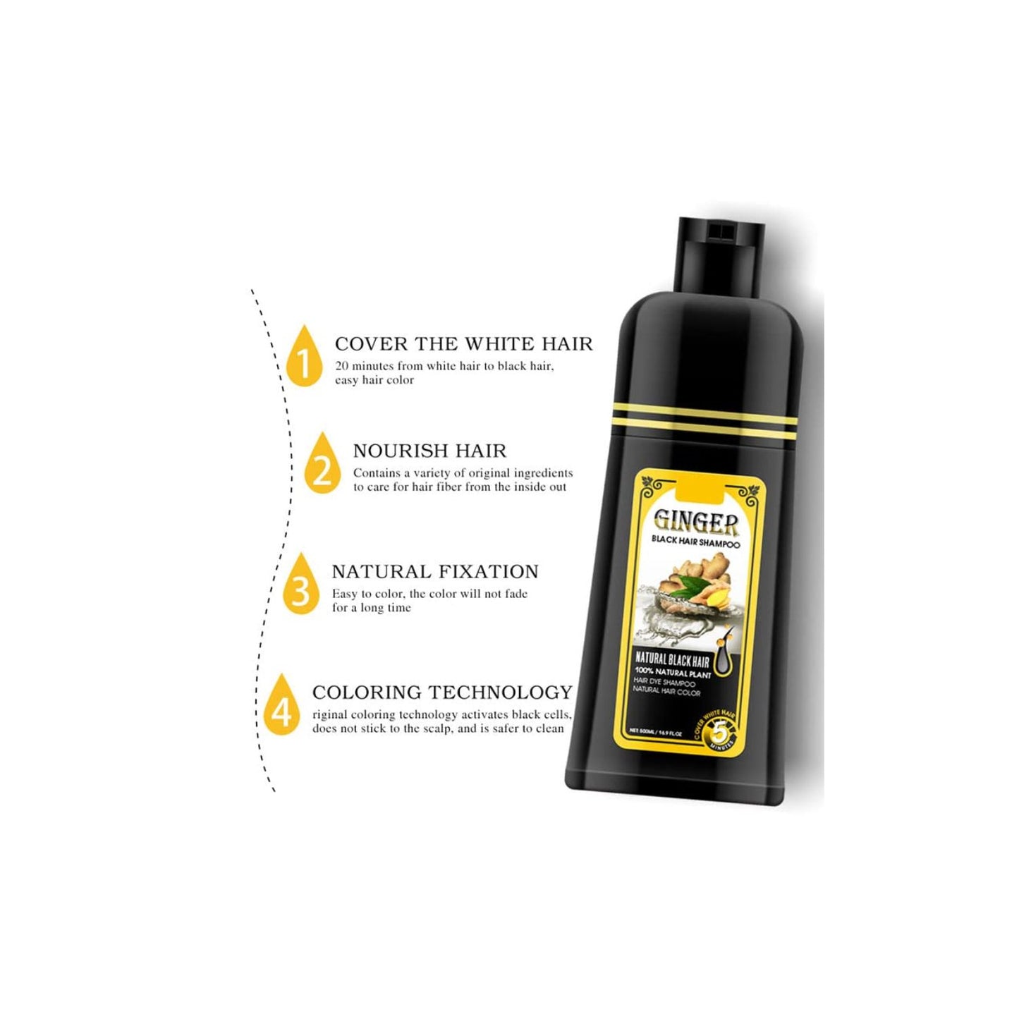 Ginger Black Hair Shampoo 500ml