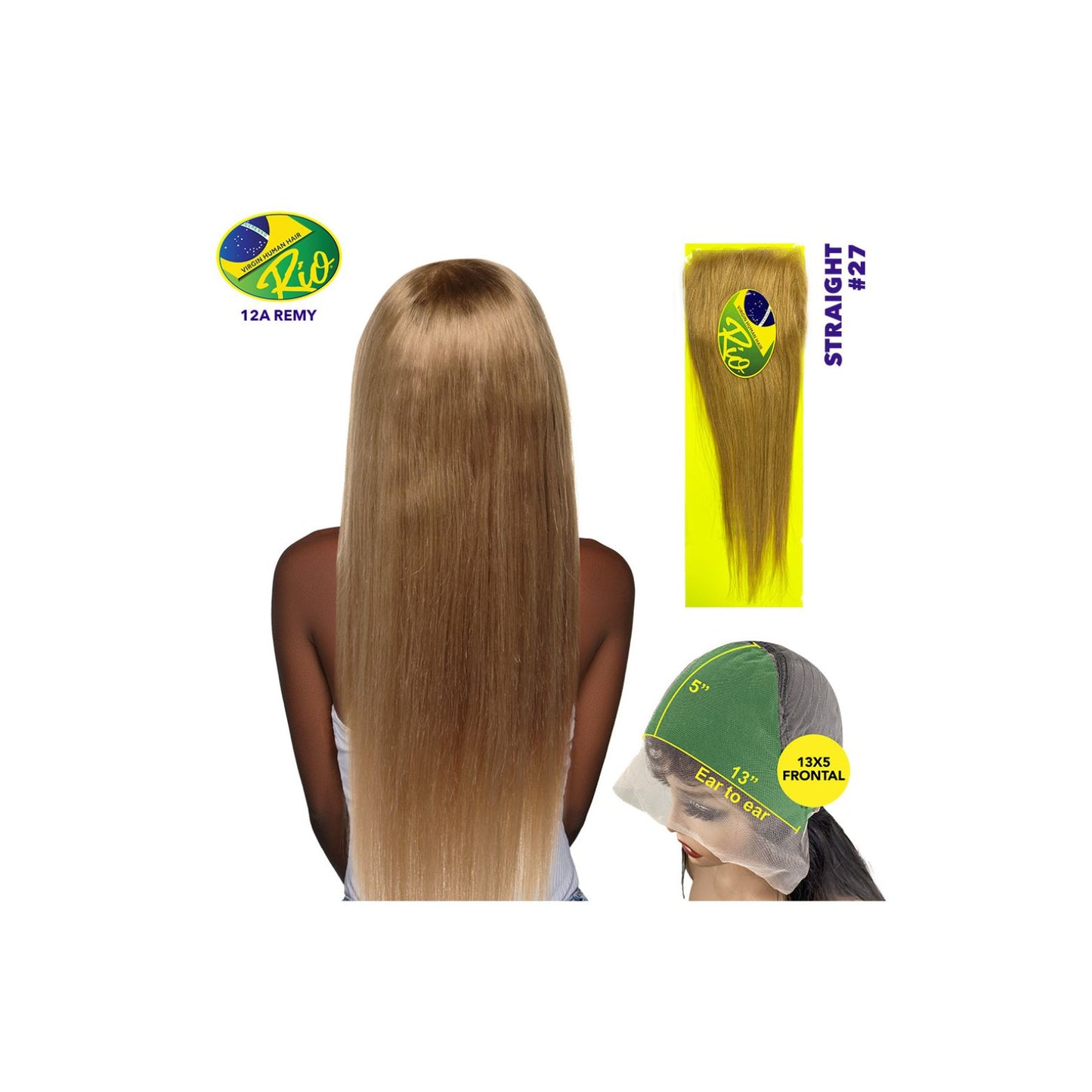 RIO 100% Virgin Human Hair 13x5 Frontal - Straight