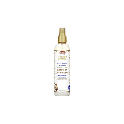 AFRICAN PRIDE Moisture Miracle Coconut Milk & Honey Leave-In Conditioner, 8fl oz
