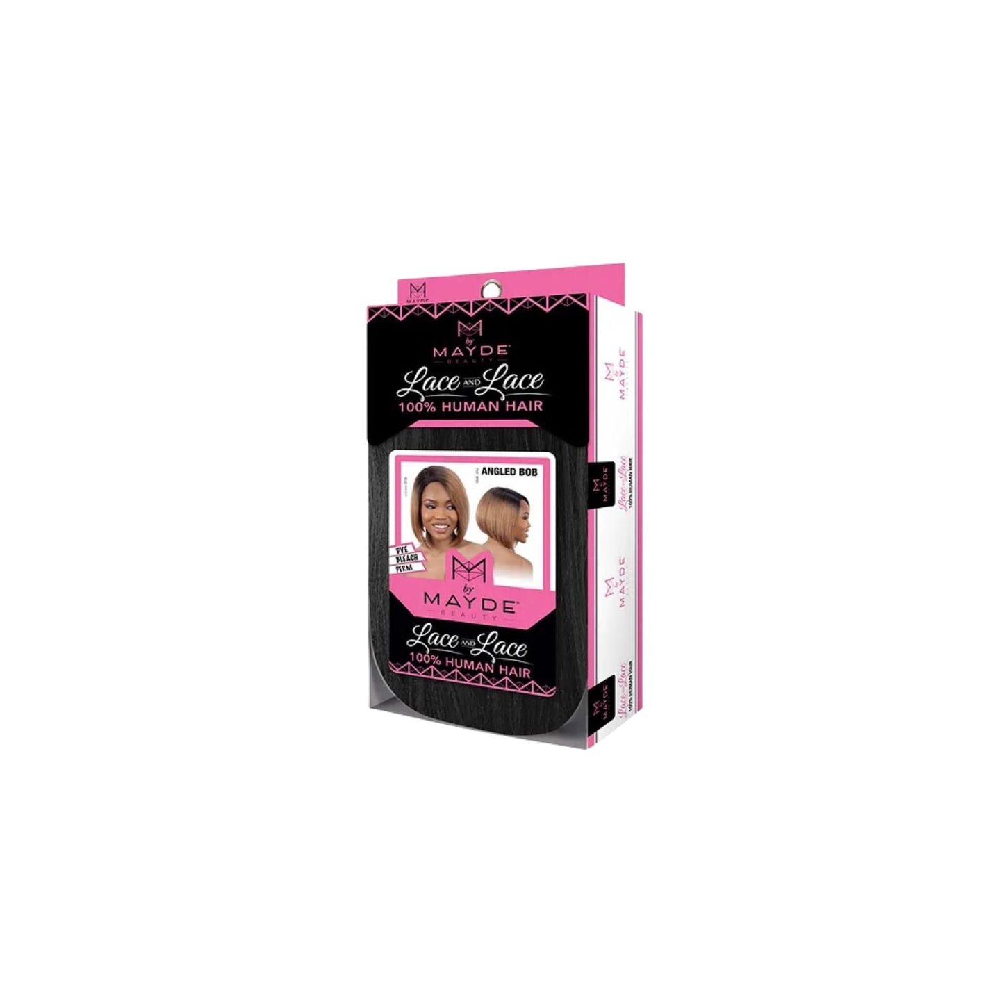Mayde Beauty 100% Human Hair Lace and Lace Front Wig - Angled Bob