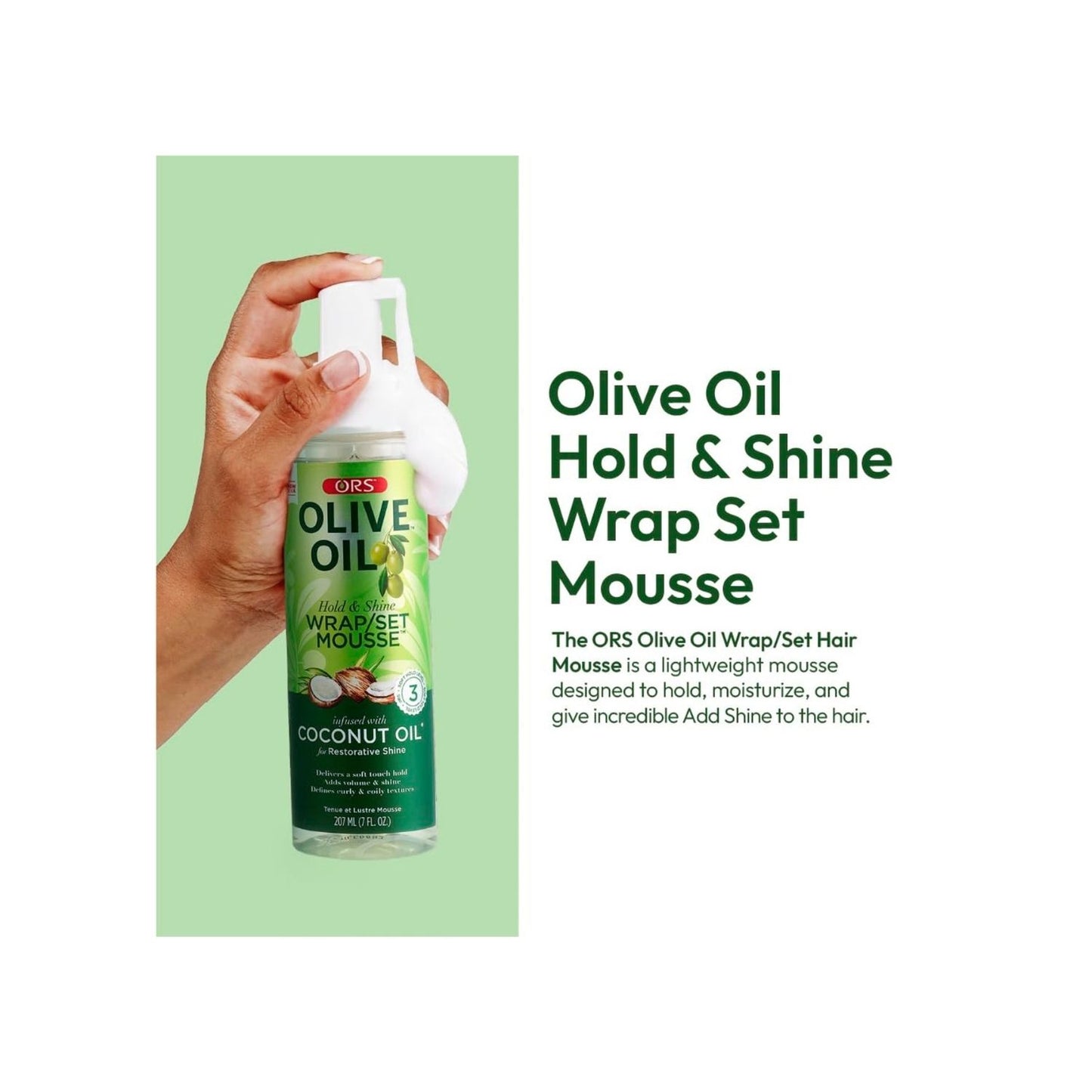 ORS Olive Oil Hold & Shine Wrap/Set Mousse