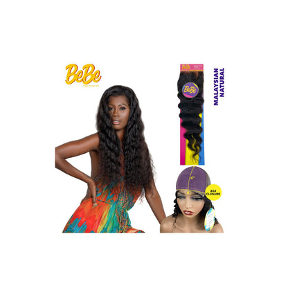 BEBE 100% Virgin Human Hair 4x4 Closure