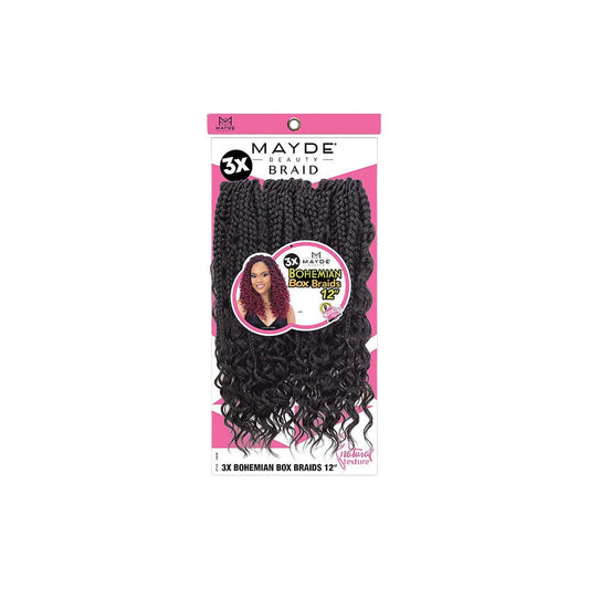 Mayde Beauty Crochet Braid 3X BOHEMIAN BOX BRAIDS 12"