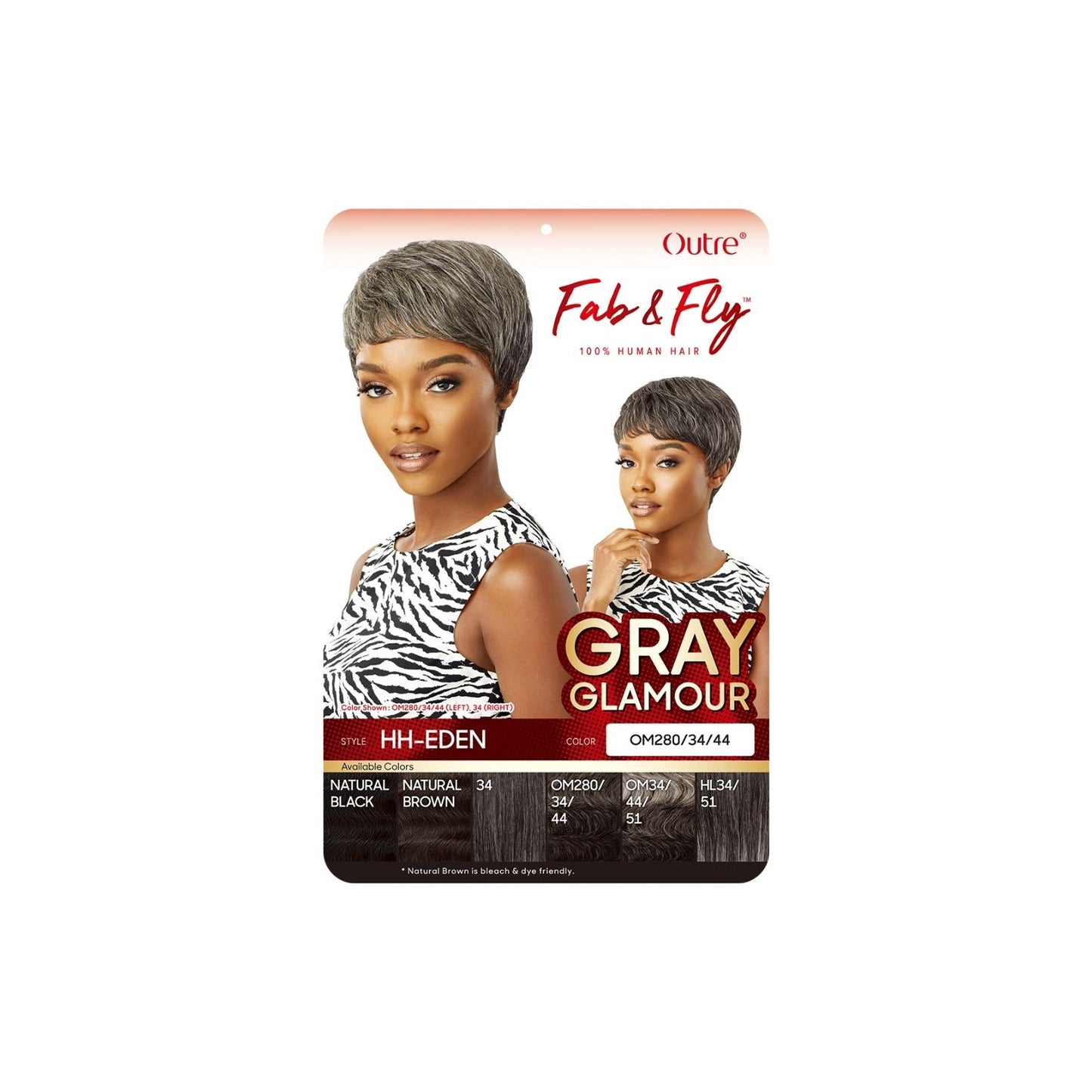 OUTRE Fab & Fly Gray Glamour Unprocessed Human Hair Wig - EDEN