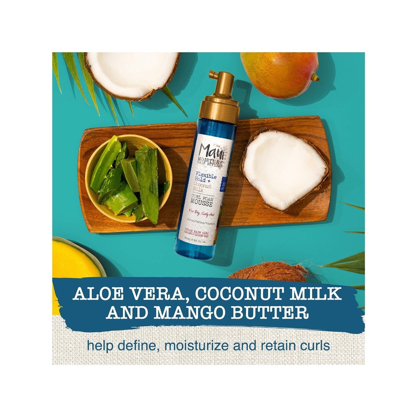 Maui Moisture Coconut Milk Curl Foam Mousse 8.5oz