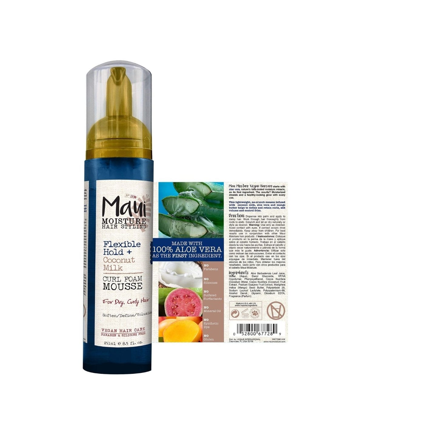 Maui Moisture Coconut Milk Curl Foam Mousse 8.5oz