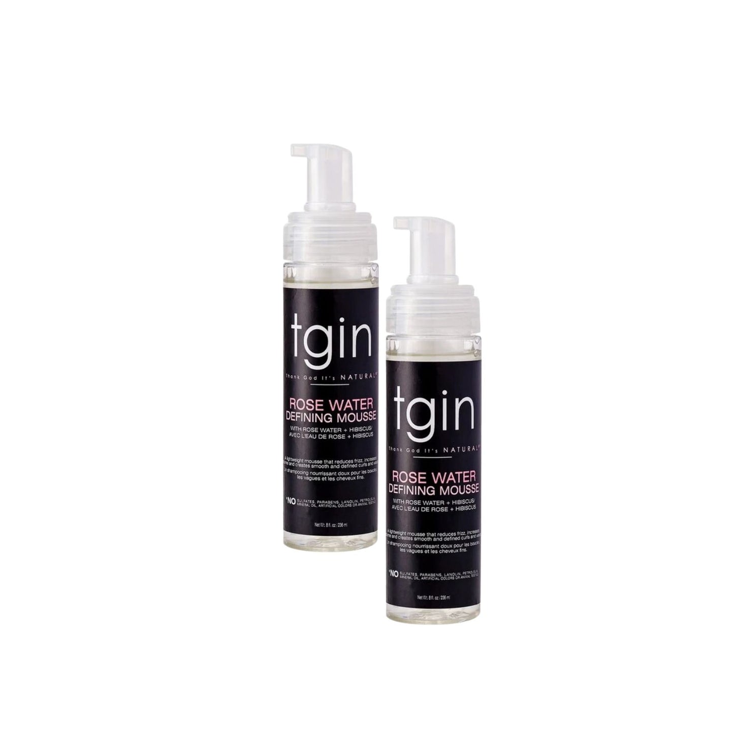 TGIN Rose Water Curl Defining Mousse (8oz)