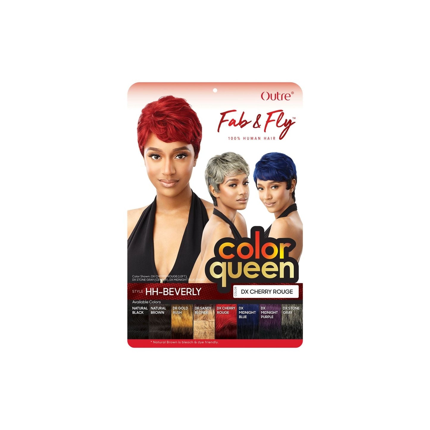 OUTRE Fab & Fly Color Queen Unprocessed Human Hair Full Cap Wig - BEVERLY