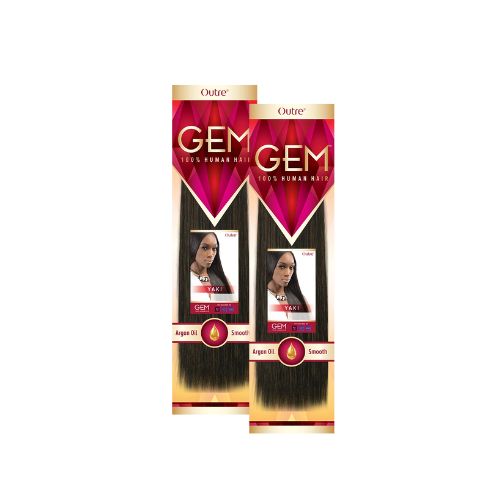 Outre 100% Human Hair Weaving GEM YAKI - Multipack