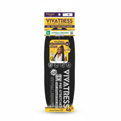 Vivatress 3X Pre-Stretched Braiding Hair 46 1b