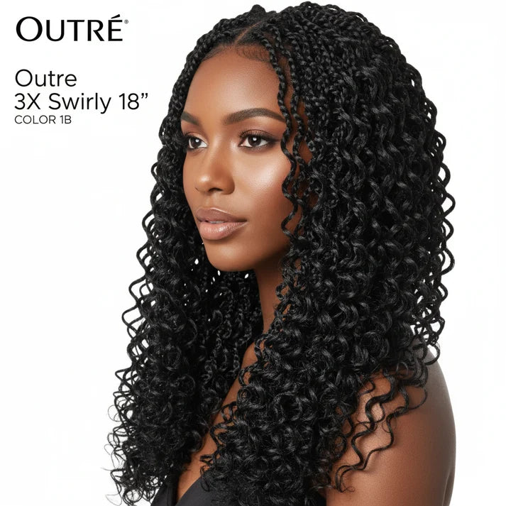 Outre 3X Swirly 18" Crochet Hair color-1b