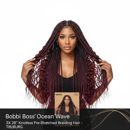 Bobbi Boss Ocean Wave 3X 28" Knotless Pre-Stretched Braiding Hair