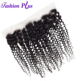Fashion Plus - Curly 100% Human Hair Brazilian Virgin 13x4 Lace Frontal Curly Hair Frontal