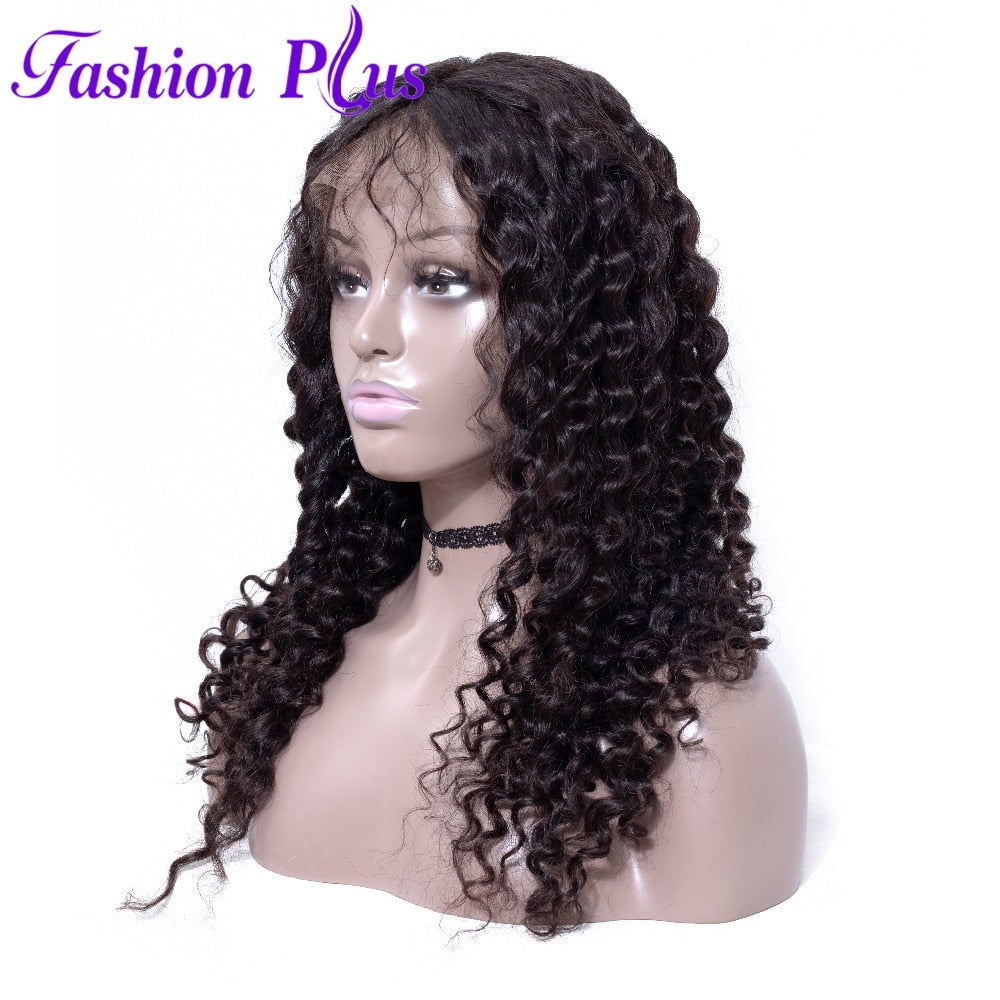 Fashion Plus - Brazilian Deep Wave Full Lace 100% Human Hair Wig