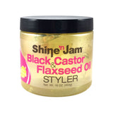 Ampro Pro Shine n Jam Black Castor & Flaxseed Oil Styler 16 oz