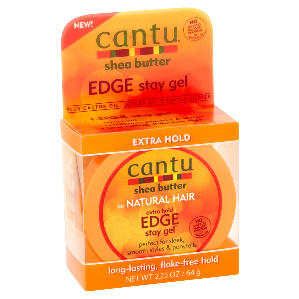 Cantu Shea Butter for Natural Hair Extra Hold Edge Stay Gel 2.25 oz